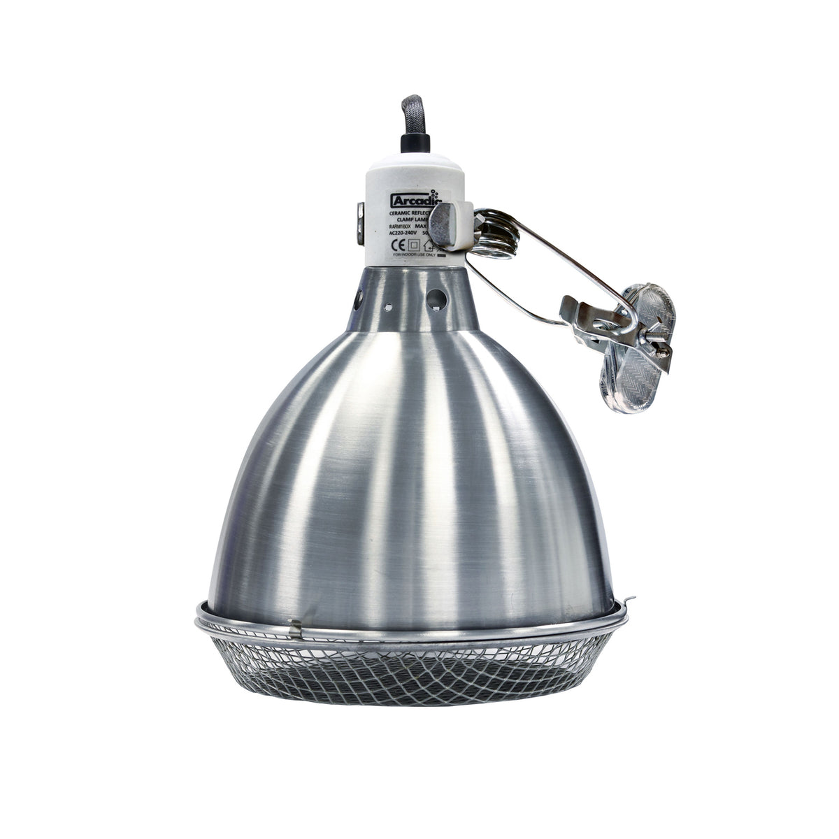 Reflector Clamp Lamp with Ceramic Holder - Stainless Steel