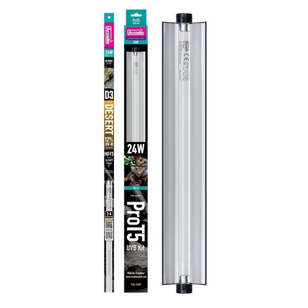 【年末値下げ】ポポ　T5紫外線ユニットセット24w+フルスペクトLED12w ProT5 24” Lighting Kit with 12% UVB Bulb