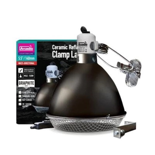 Ceramic Reflector Clamp Lamps, Graphite