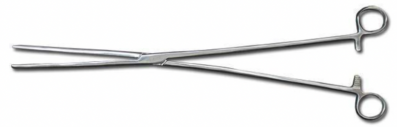Stainless steel hemostat with locking feature
