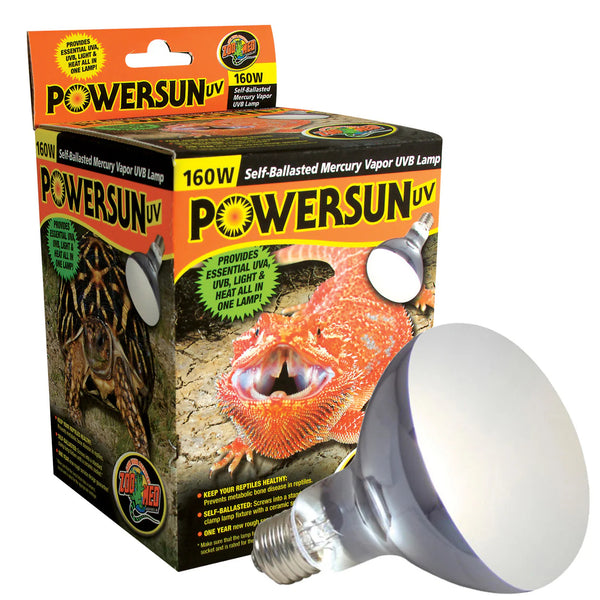 PowerSun Mercury Vapor UV Bulb, 160 watt