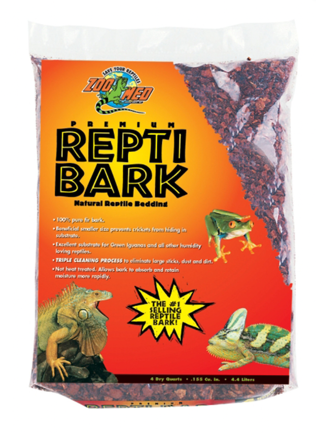 Premium ReptiBark Bedding Substrate, 4qt