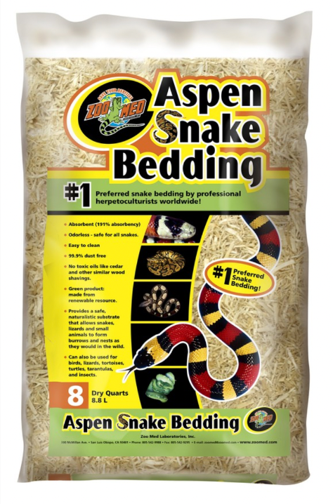 Aspen Snake Bedding, 8-quart bag